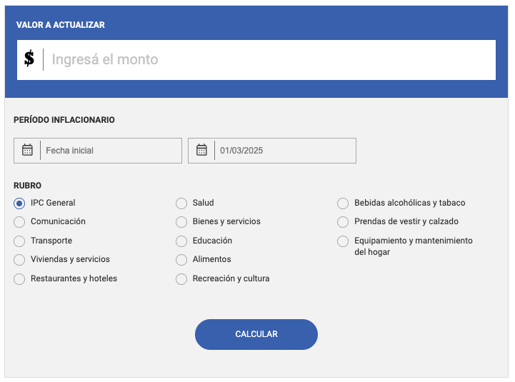 Calculadora de Inflación